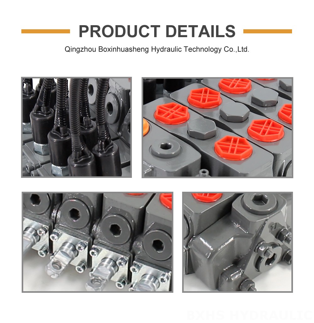 HSDLS180-Electric unloading valve Manual 4 Spool Sectional Directional Valve detailed image